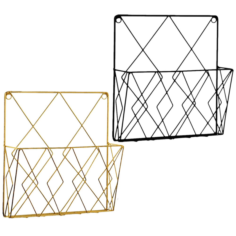 Magazine Holder Rack - 2Pcs Premium Metal Wall File Organizer
