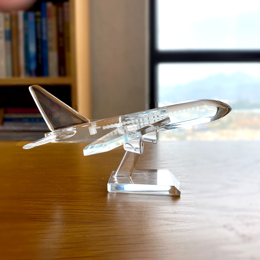 Paper Weight Crystal - Clear Crystal Cute Aircraft Figurines Glass