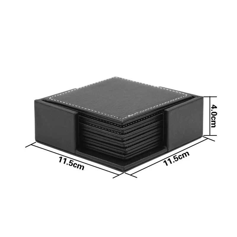 6pcs/Set Business Leather Coas - Leather Desk Pad review and price