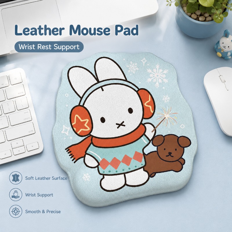 Anime Miffy Leather Mouse Pad  - Leather Desk Pad review and price