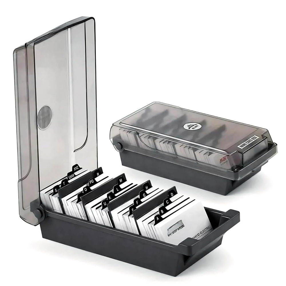 Desktop Business Card Box, Lar - Card Index Box review and price