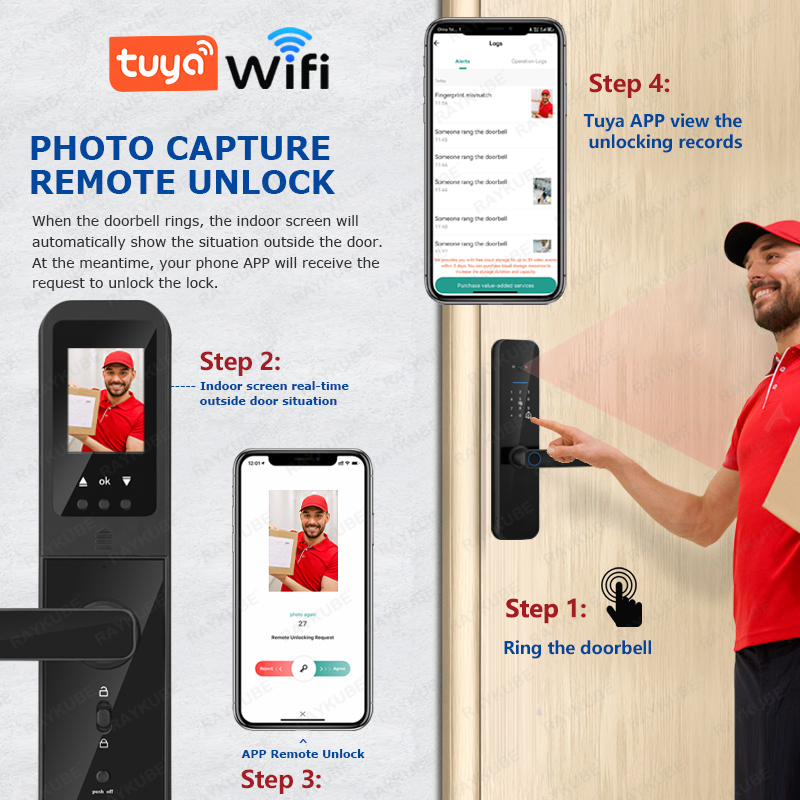 RAYKUBE F008 Tuya Wifi peephol - Letter Opener Brass review and price