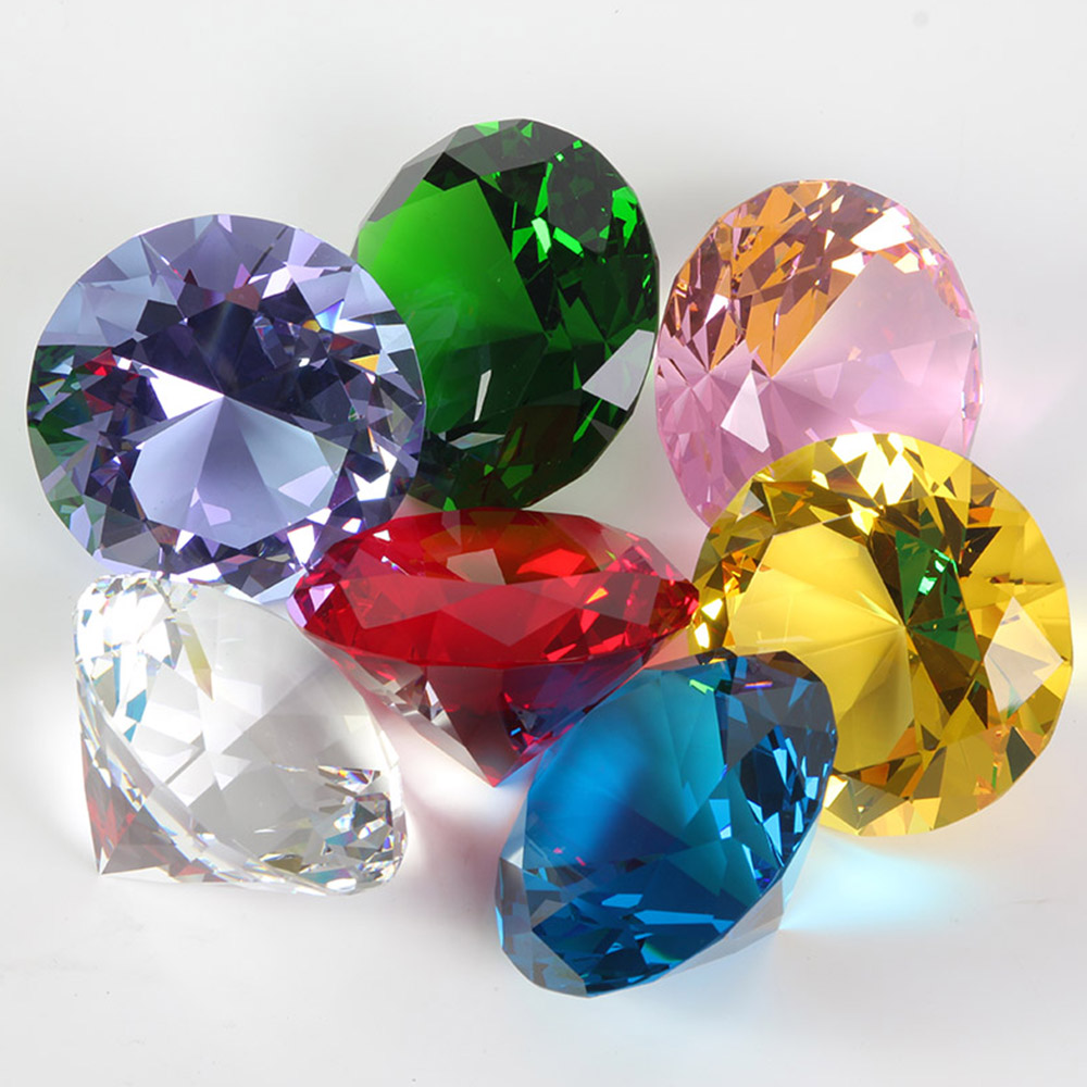 10 Colors Crystal Diamond Shap - Paper Weight Crystal review and price